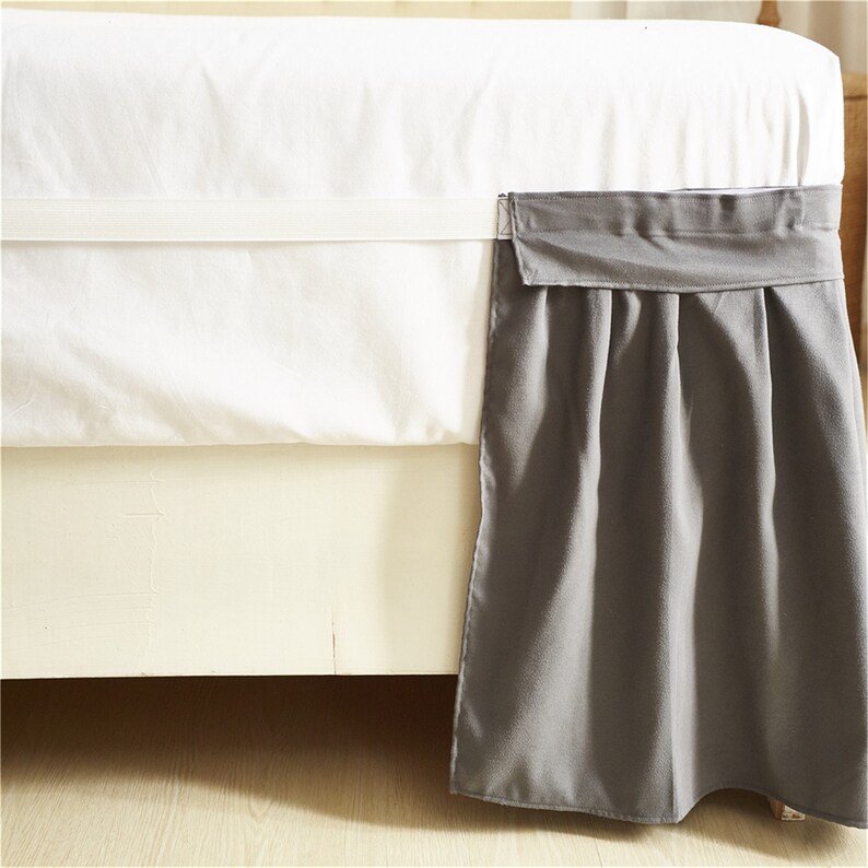 Elastic Wrap Around Bed SkirtElegant Ruffle Bed Skirt in Dark Etsy