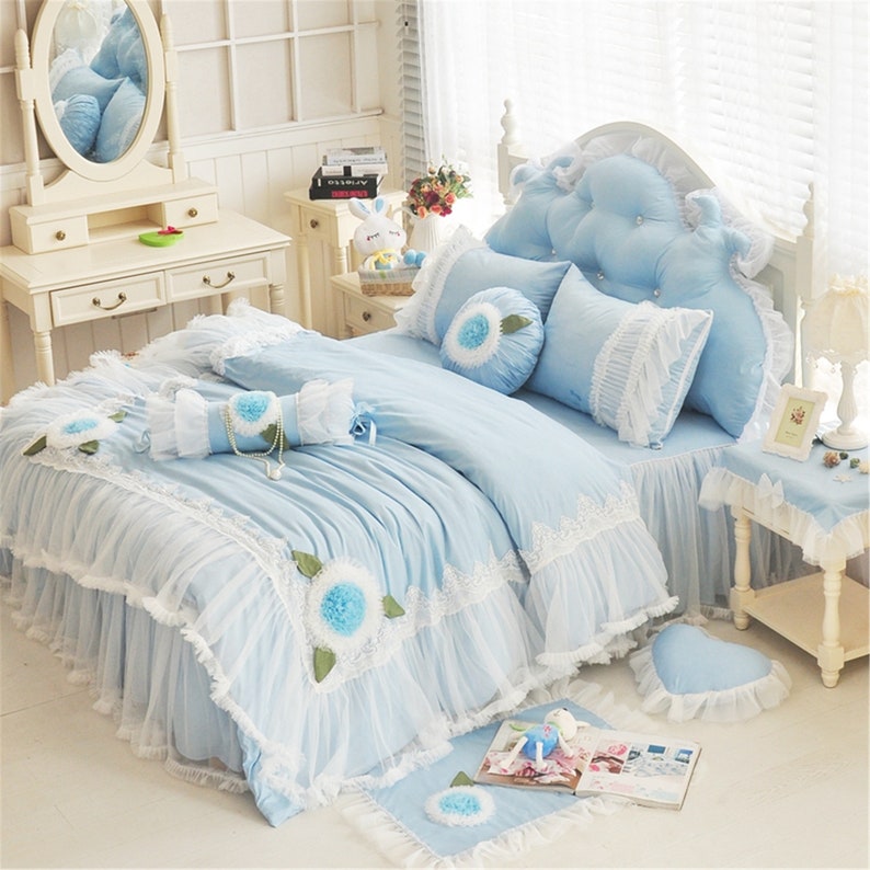 Baby Blue Duvet Cover Set Soft Cotton Duvet Cover Set 3D Etsy