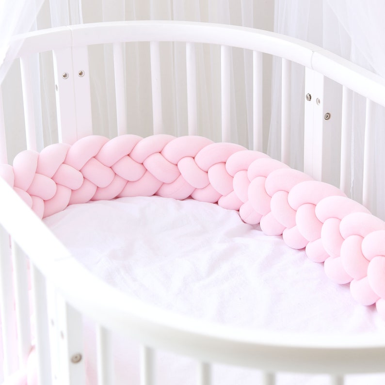 Custom Size Baby Crib Bumper Knotted Bed Bumper 4 Braided Etsy
