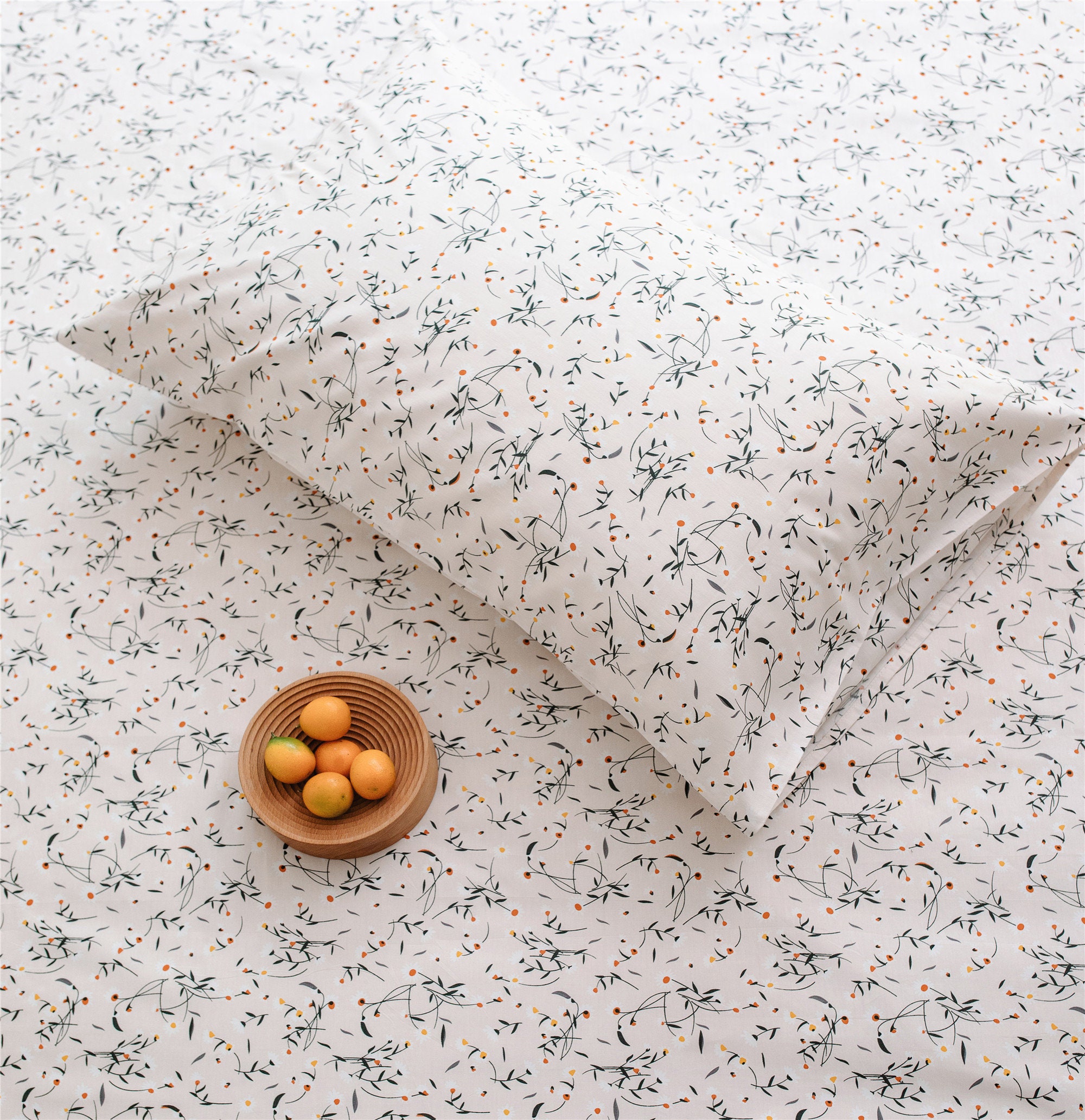 Cotton Floral Flat Sheet Flowers Flat Sheet Soft Flat Sheet Etsy