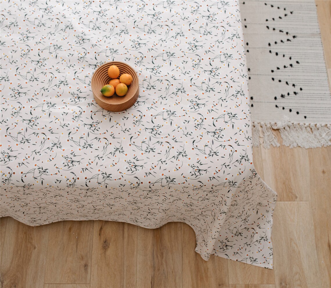 Cotton Floral Flat Sheet Flowers Flat Sheet Soft Flat Sheet Etsy
