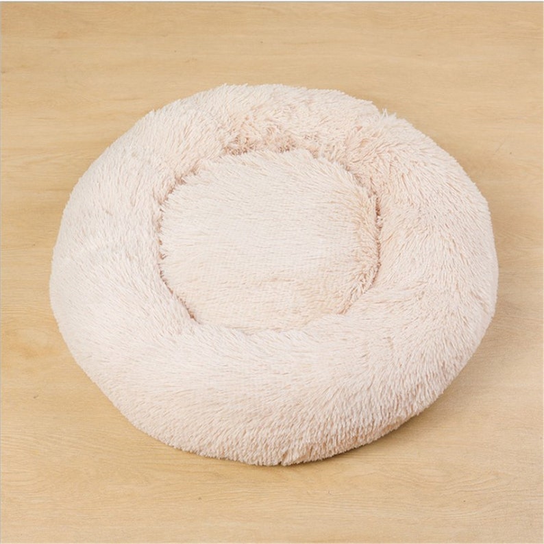 Fluffy Pet Bed for Dogs / Cats Round Donut Cat Bed Warm Soft Etsy