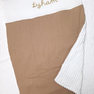 Couverture bébé personnalisée Beige