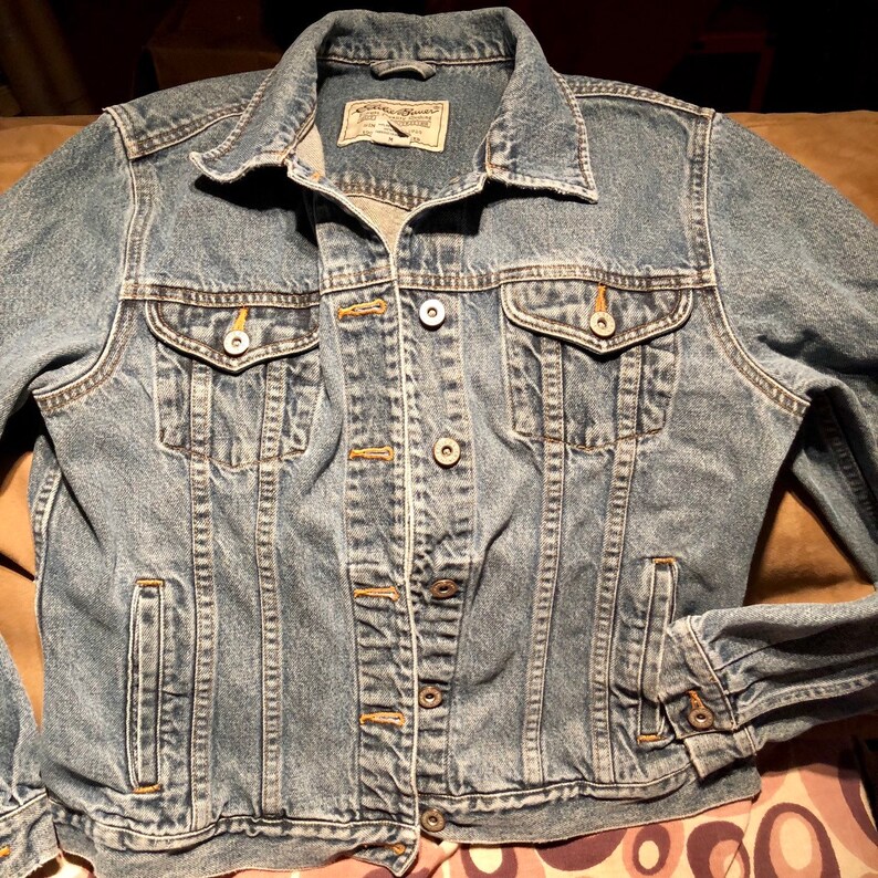eddie bauer jean jacket vintage
