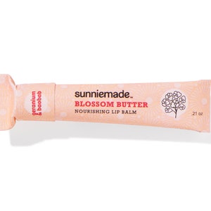 Blossom Butter Nourishing Lip Balm - Plastic-Free, Plant-Based, Zero-Waste, Sustainable, Vegan, Compostable Packaging