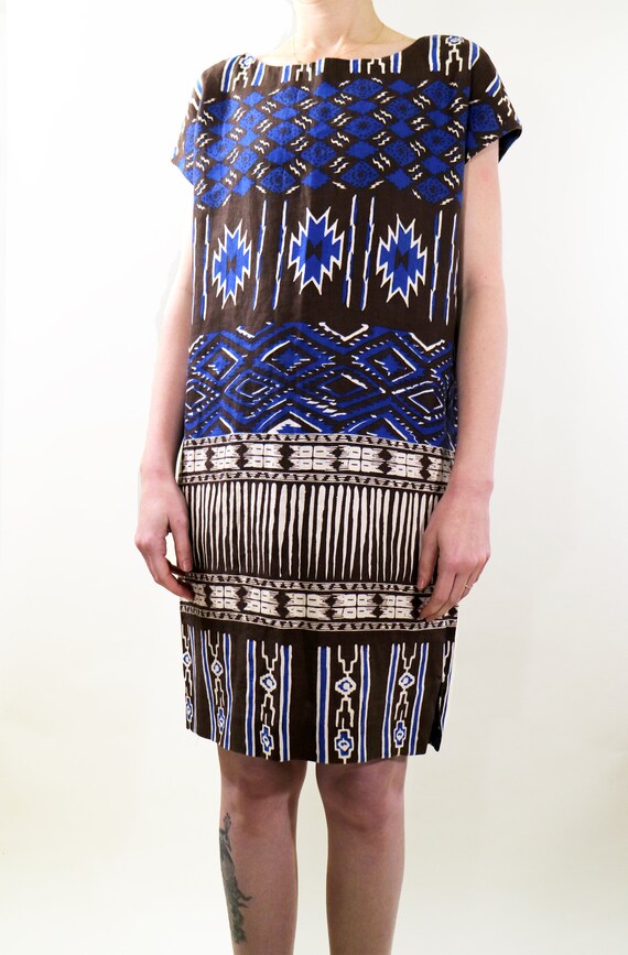 linen dress boxy shape - Gem