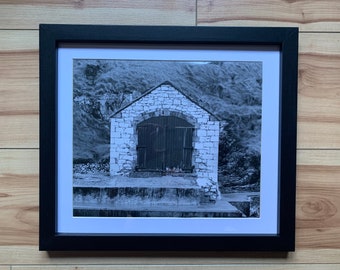 Ballintoy Harbour Boathouse 12" x 10" framed print