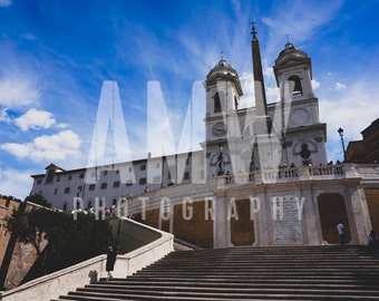 Spanish Steps - 12 x 10 Framed Print