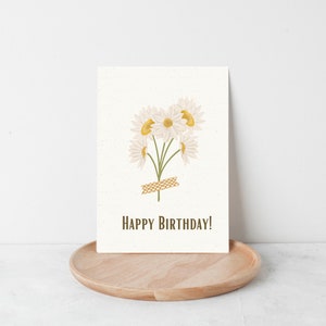 Happy Birthday Printable Card Instant Download PDF  Card Template Flowers Birthday Card Cute Birthday Card Watercolor Birthday Card