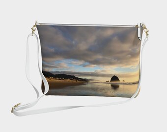 Haystack Rock Vegan Leather Crossbody Purse