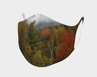 Autumn Foliage Face Mask, Double Knit Poly
