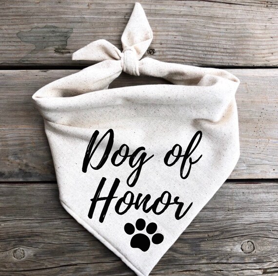 dog of honor wedding bandana