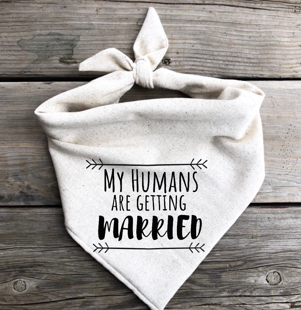 Dog Engagement Bandana My humans are getting married Pet wedding sign…