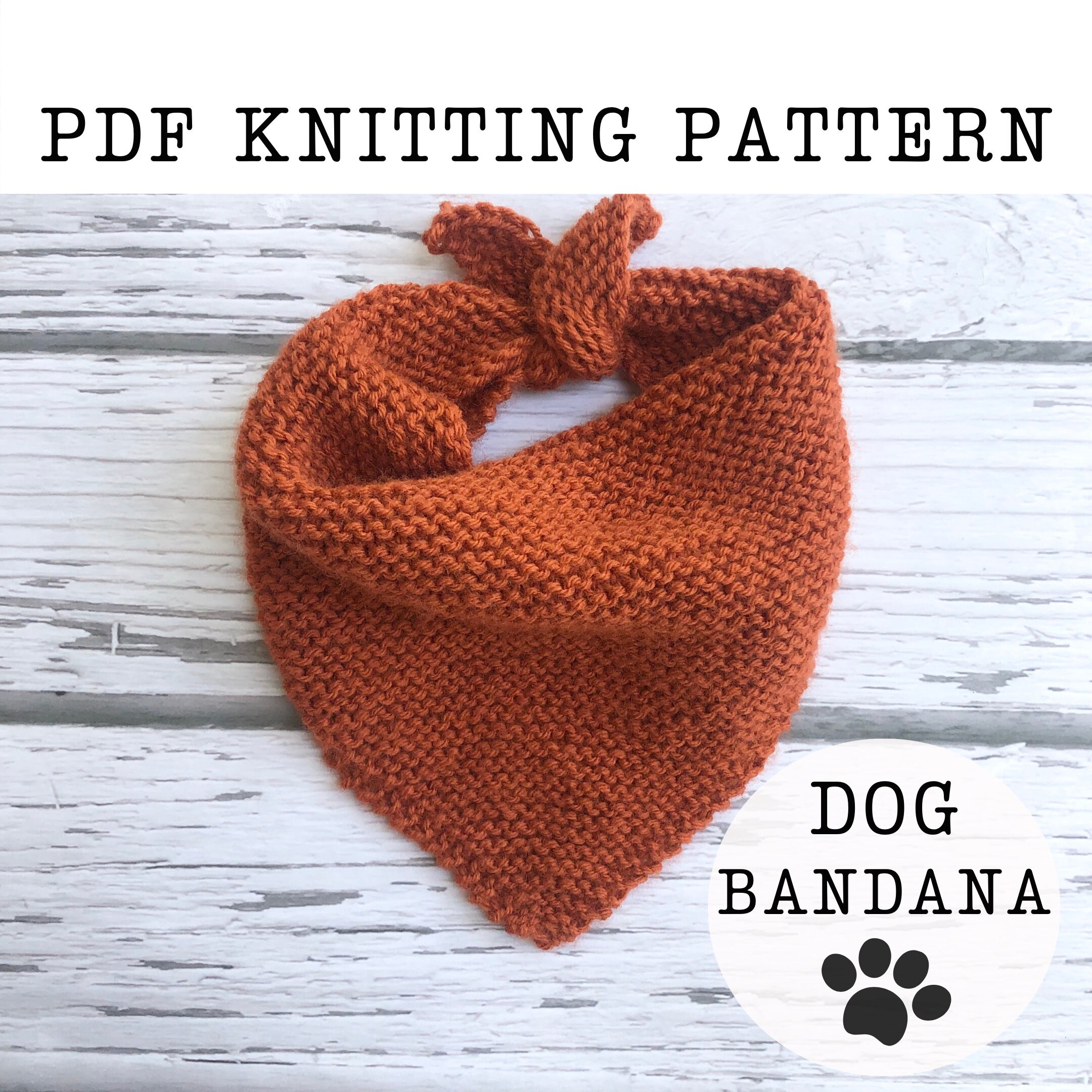 Dog bandana Knitting pattern pumpkin spice fall knit PDF yarn Etsy