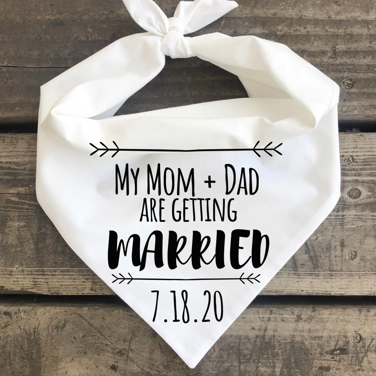 Dog Bandana My mom and dad are getting married Pet wedding Etsy