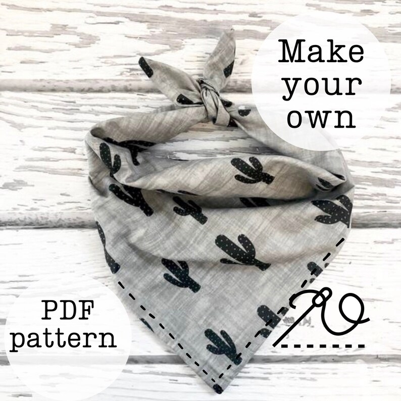 Dog bandana pattern Reversible Hand sewing hand sewn PDF | Etsy