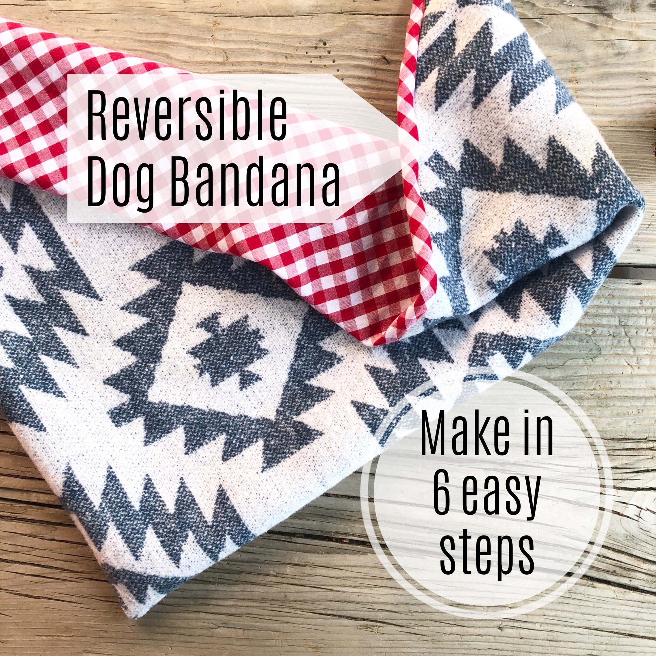 Dog Bandana Sewing Pattern Reversible PDF Tutorial DIY Bib Etsy