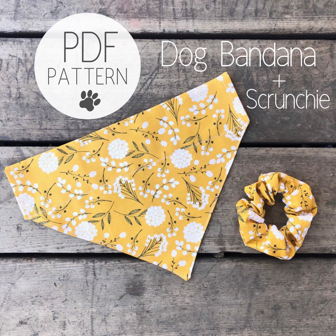 Dog bandana with matching Scrunchie matching dog and owner Etsy