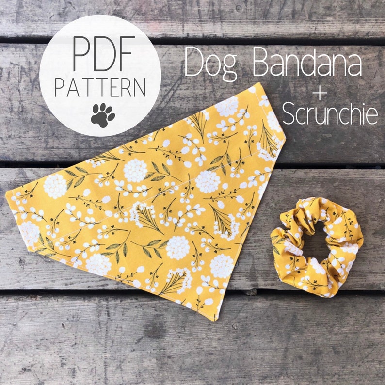 Dog bandana with matching Scrunchie matching dog and owner Etsy