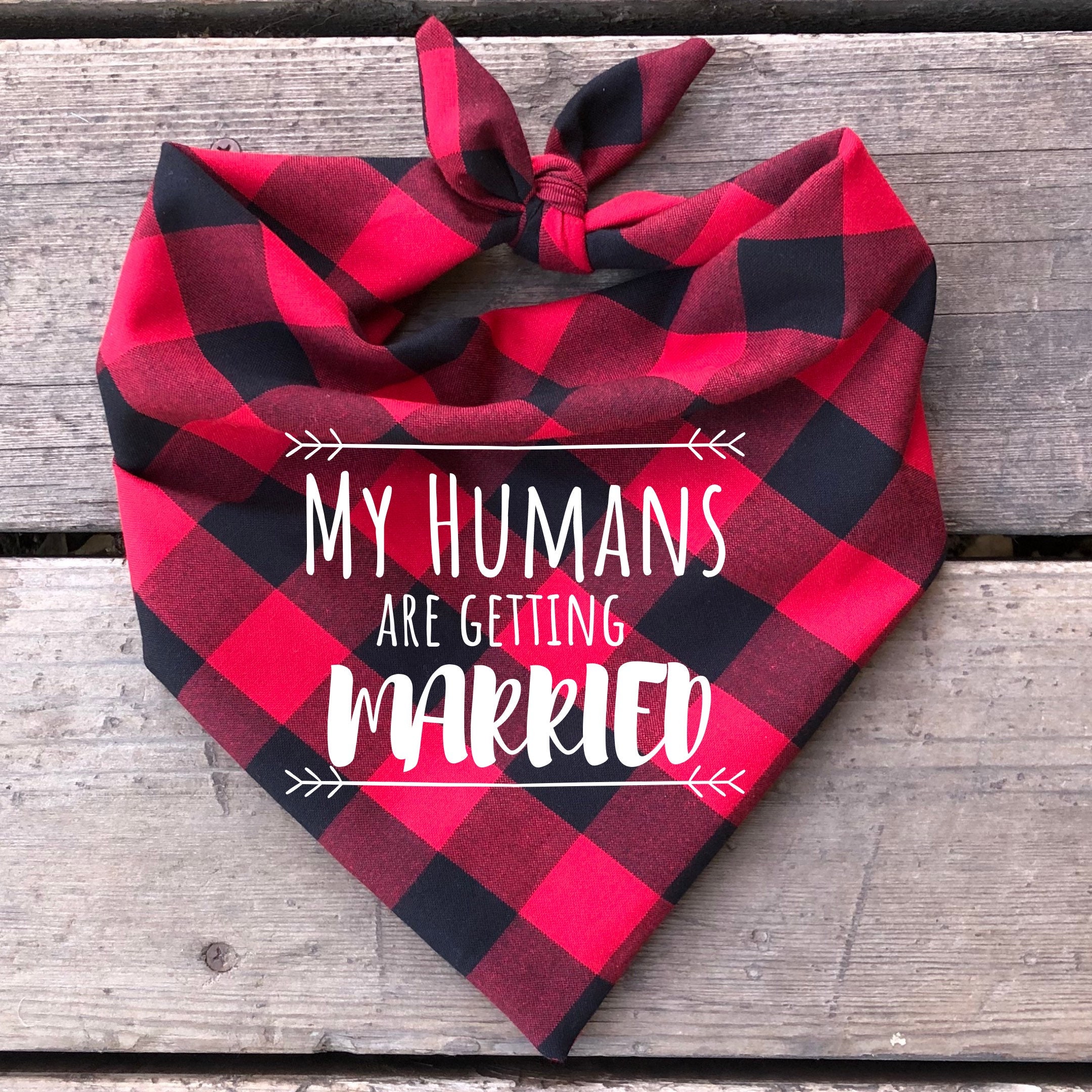 Engagement gifts Dog Bandana announcement My humans are getting marri…