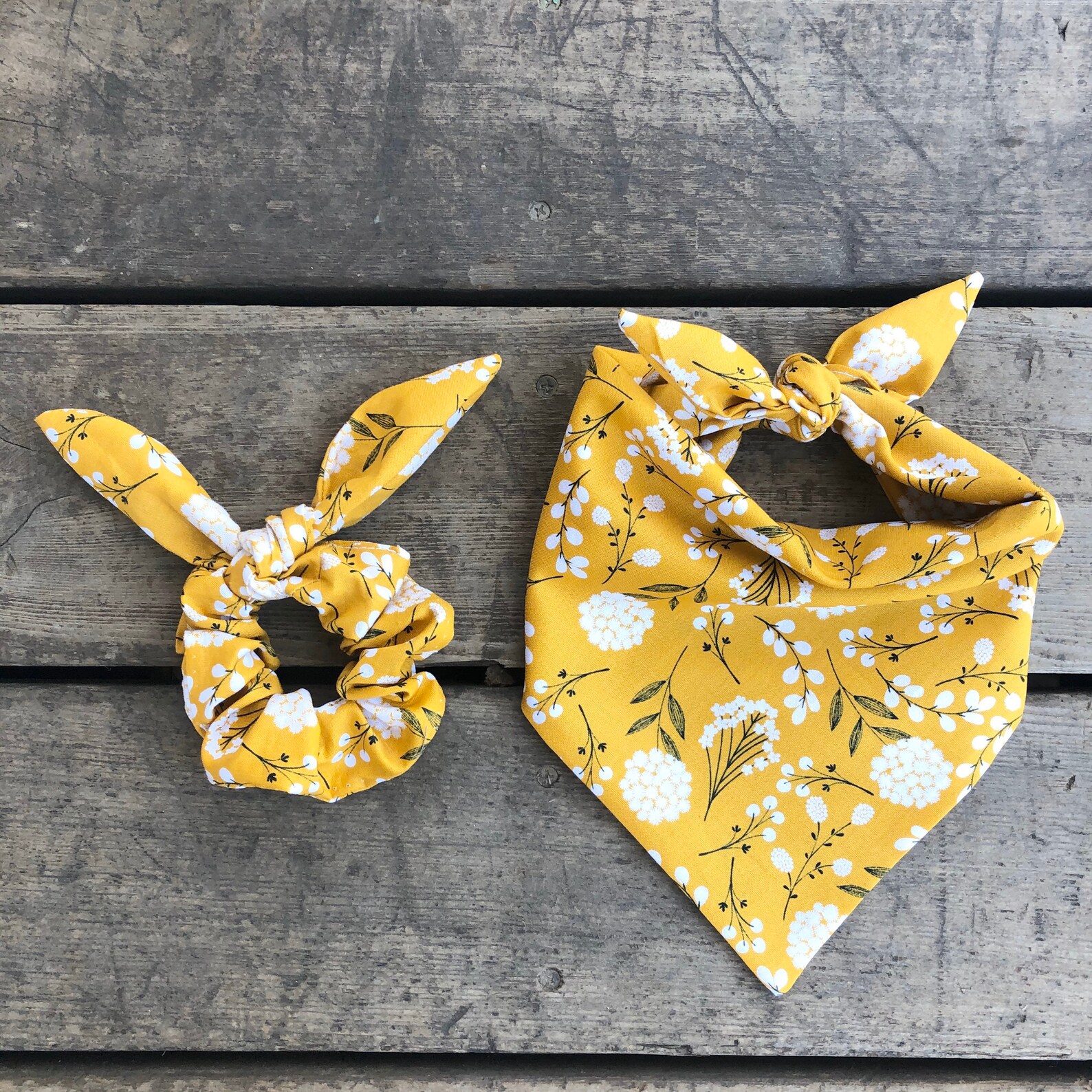Dog bandana with matching Scrunchie bowtie pattern PDF sewing | Etsy