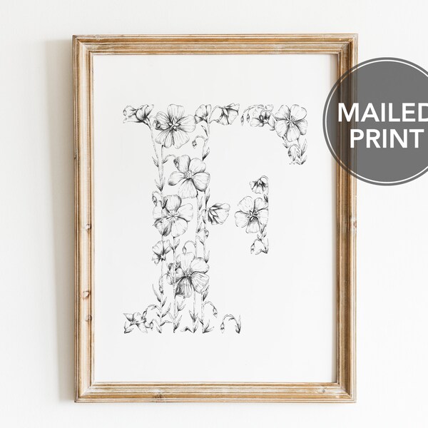 F Letter Print - Etsy