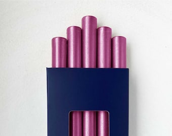 5 rods of sealing wax pink - fuchsia - 11 mm
