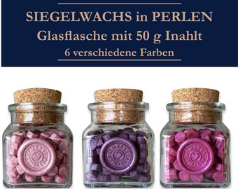 50 g de cera de sellado en botellas - Perlas "Octagon" en muchos colores - Rosa