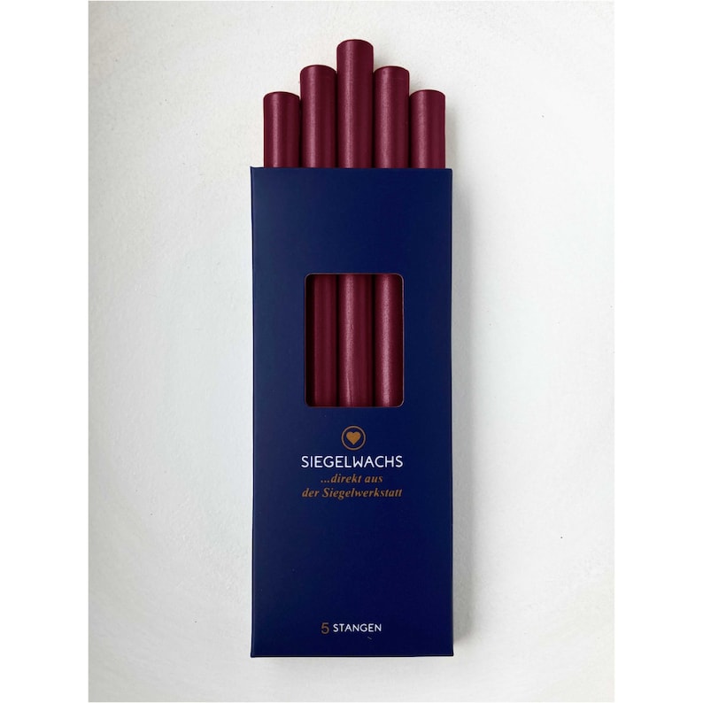 5 palitos de cera de sellado vino tinto - 11 mm imagen 2