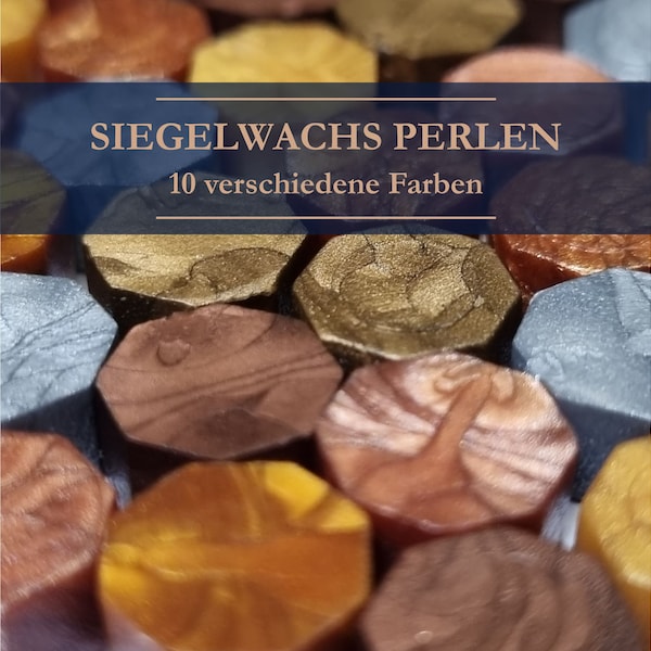 Siegelwachs in Perlen "Octagon" in 10 Goldtönen