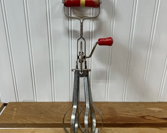 Vintage Androck Egg Beater - Made in USA Stainless Steel Egg Beater Vintage Hand Crank Unpowered Mixer Blender Antique Manual Whisk Whipper