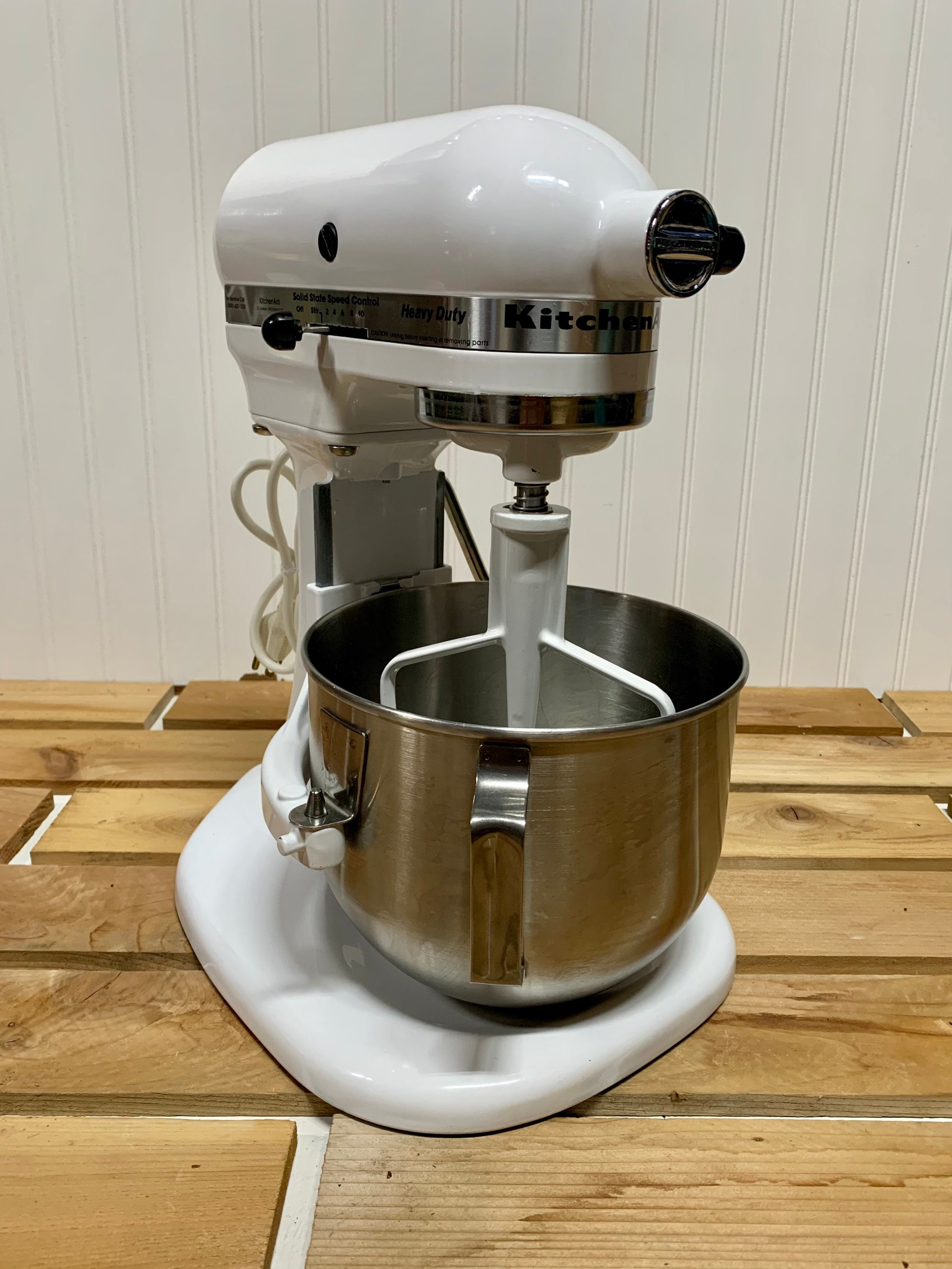 Vintage Pre-1979 Kitchen Aid Stand Mixer Model K5SS With Bowl and 3  Attachments WORKING 
