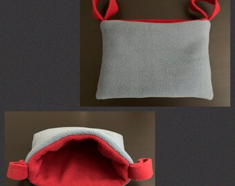 A Sugar glider egg shaped cage pouch with petals
