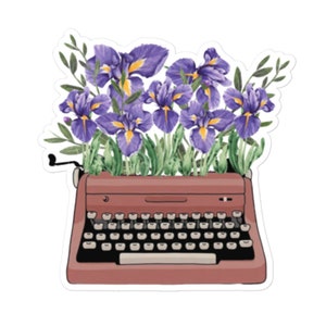 Divine Rivals // Letters of Enchantment inspired sticker - iris and typewriter  Bubble-free stickers