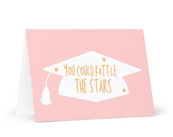 Tarjeta de graduación "Podrías hacer vibrar las estrellas": tarjeta de felicitación inspirada en el Trono de Cristal
