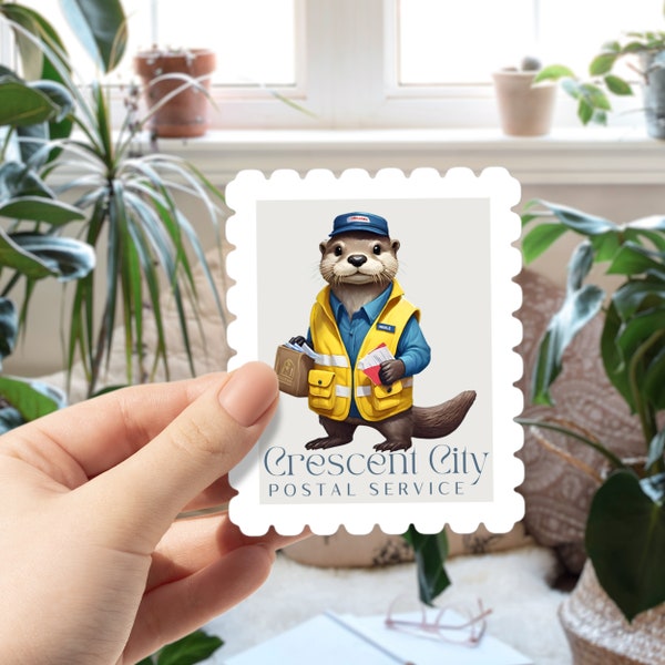 Crescent City | Postal Service Messenger Otter Stamp Bubble-free stickers