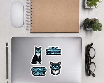 Lights Out / X Mask Cat + GOD GIRL Lectora de romance oscuro / Pegatinas sin burbujas