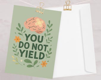 Tarjeta de felicitación "No te rindas" -m Trono de Cristal Salud mental - Tarjeta de felicitación inspirada en Sarah J. Maas