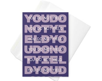 Tarjeta "No te rindas" - Tarjeta de felicitación con cita de Trono de Cristal - Papelería - Regalo de aliento para los amantes de los libros