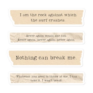 ACOTAR | A court of thorns and roses inspired Nesta inspired Quotes Bubble-free stickers