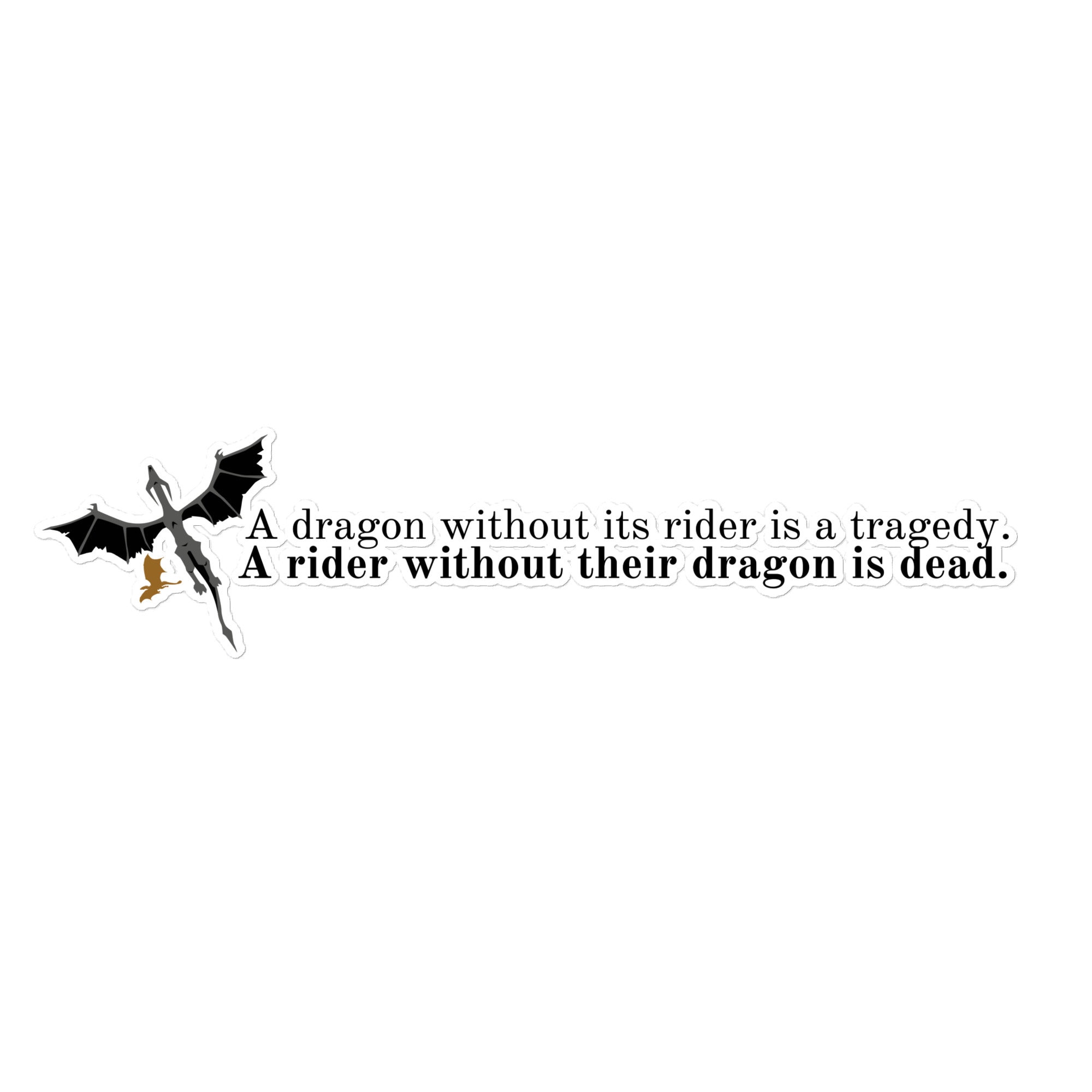 Fourth Wing: A Dragon Without Its Rider is a Tragedy Sticker - Etsy