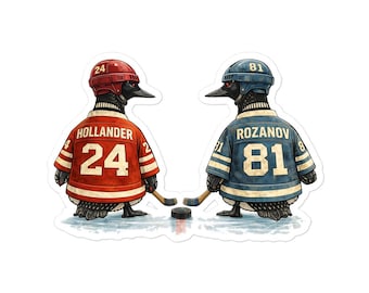 Rivalidad acalorada inspirada en Metros vs. Raiders Loon / Hollander y Rozanov / Pegatinas sin burbujas