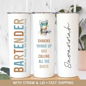 Custom Bartender Tumbler, Funny Bartender Gift, Adult Daycare Director Barmaid Humor Gift, Bartending Sarcastic Mug, Bartender Accessories
