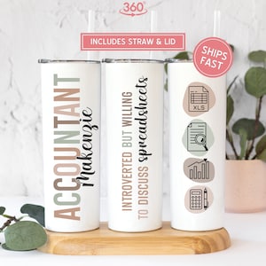 Accountant Tumbler Cup CPA Gift, Accountant Gift, Accounting Spreadsheet Accountant Coffee Mug, Accounting Graduation Gift, Bookkeeper Gift