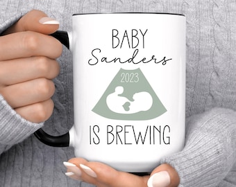 Expecting Mom Gift, Expecting Parents Gift, New Pregnancy Gift for Mom, Expecting Mother Gift, A Baby is Brewing Pregnancy Announcement Mug