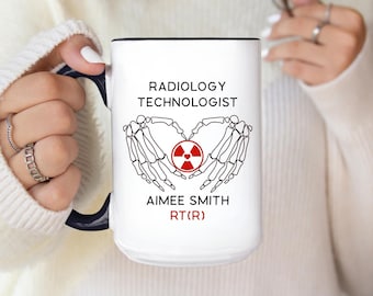 Radiology Mug Radiology Gift, Coffee Cup for Xray Tech, Rad Tech, Ultrasound Technologist Sonographer, Nuc Med Tech, Cat Scan CT Technician