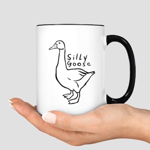Silly Goose Mug, Silly Goose On The Loose Coffee Cup, Funny Goose Lover Coffee Mug, Viral Meme Silly Mugs, Simple Silly Goose Birthday Gift