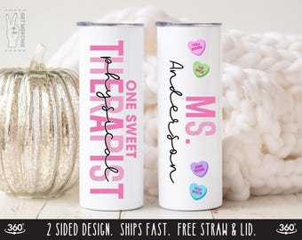 Physical Therapist Valentines Day Gift, One Sweet DPT Tumbler Personalized, Pediatric Physical Therapy Gift, PTA Valentine Gift, PT Tumbler