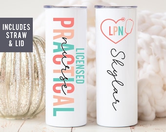 Personalized LPN Tumbler Cup, LPN Gifts, LPN Graduation Gift, Lpn Nurse Gifts, Licensed Practical Nurse Assistant Stethoscope Tumbler