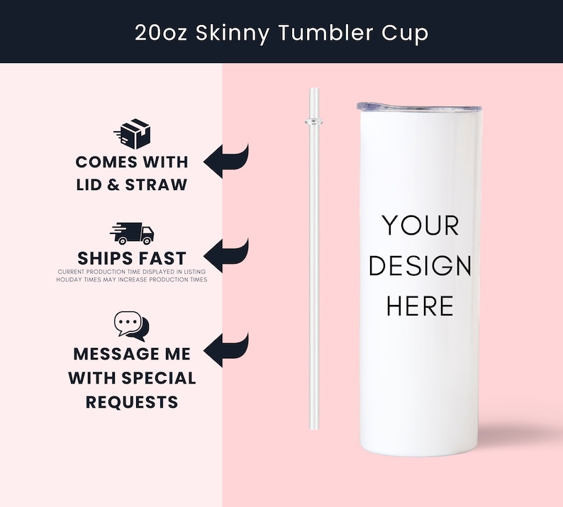 a white tumbler cup next to a pink background